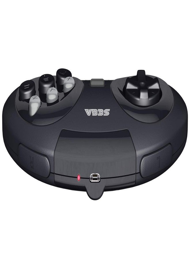 Retro Bit Retro-Bit Sega Genesis 2.4 GHz Wireless Controller 8-Button Arcade Pad for Sega Genesis Original/Mini, Nintendo Switch, PC, Mac – Includes 2 Receivers & Storage Case - Black - Image 4